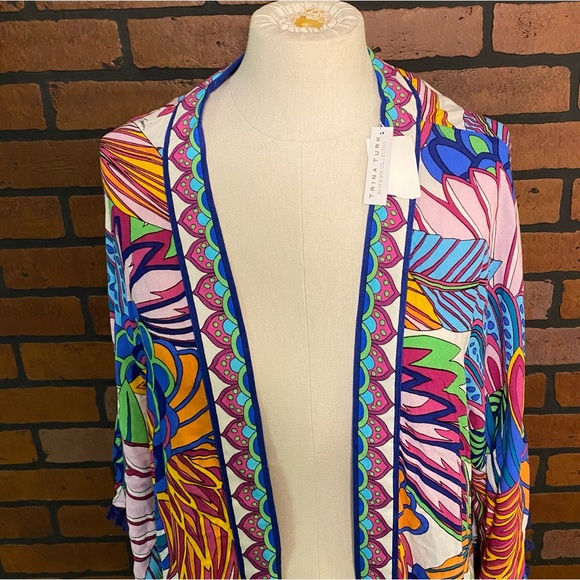 NWT Trina Turk Paradise Plume Kimono Cover Up - Picture 11 of 11